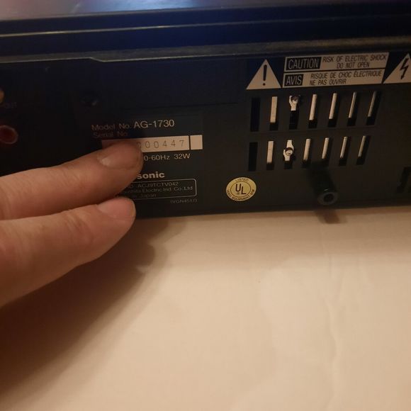 Panasonic AG-1730 VCR/VHS Player/Recorder - Powers On, Untested, No Remote Contr - Picture 10 of 12